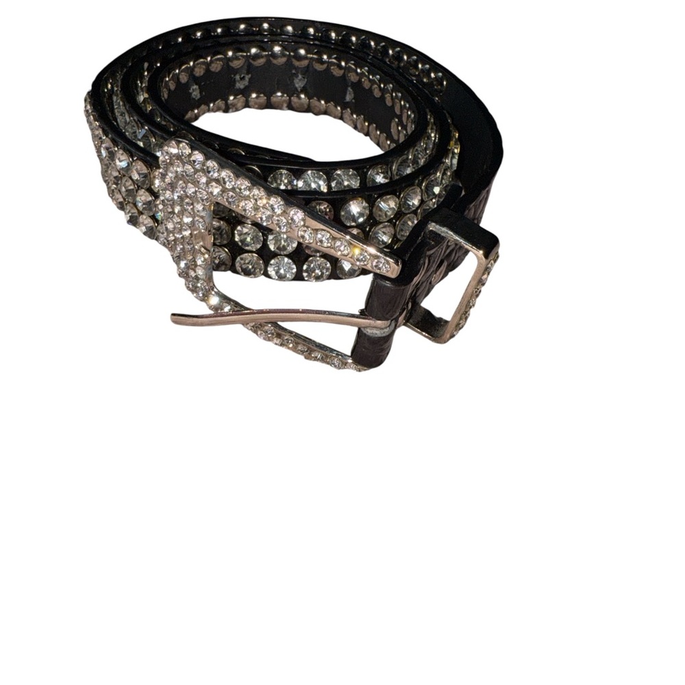 Black Rhinestone Belt Size M/L